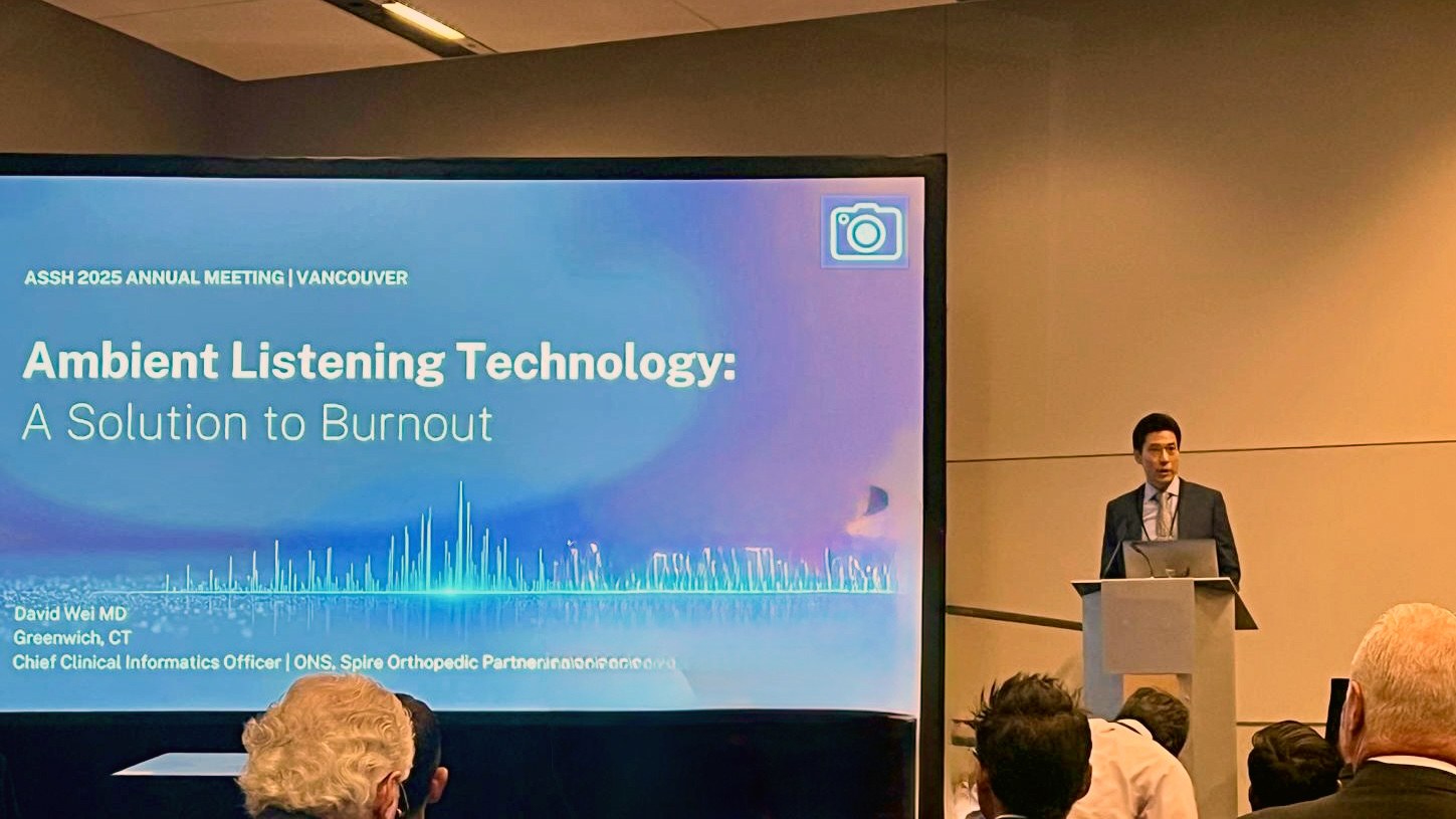 Dr. David H. Wei presenting at ASSH 2025 Annual Meeting in Vancouver
